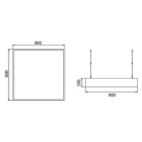 BRUMBERG LED závesné svetlo Biro Square on/off, strieborná, 3 000K