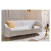 Estila Art deco dizajnová sedačka Sintra s boucle poťahom bielej farby na zlatých nožičkách 205c