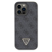 Guess PU 4G Strass Triangle Metal Logo Zadný Kryt pre iPhone 15 Pro Max Black