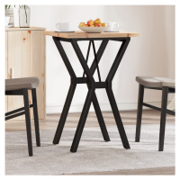 vidaXL Jedálenský stolík v tvare Y 50x50x75,5 cm borovica a oceľ