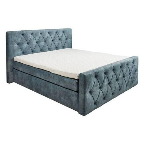 Posteľ boxspring Hammonton modrá 180x200 cm Möbelix