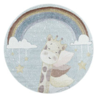 Dětský kusový koberec Lucky 3612 blue kruh - 160x160 (průměr) kruh cm Ayyildiz koberce