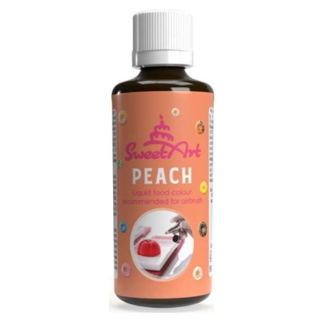 SweetArt airbrush barva tekutá Peach (90 ml) - dortis