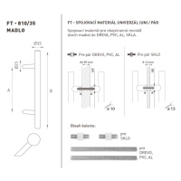 FT - MADLO kód 810 O 35 mm UN ks NEM - nerez matná (F60) 500 mm O 35 mm