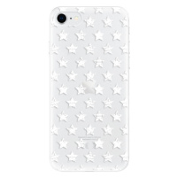 Odolné silikónové puzdro iSaprio - Stars Pattern - white - iPhone SE 2020