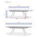 Hliníkový jedálenský stôl BOLZANO 162/280x110 cm