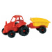 Écoiffier traktor s vlečkou pre deti 15324 červený alebo zelený
