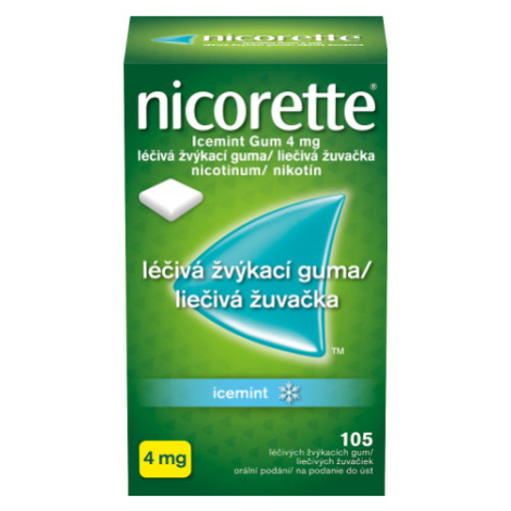 Nicorette Icemint Gum 4 mg gum.med.105 x 4 mg