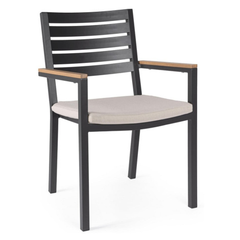 Antracitové kovové záhradné stoličky v súprave 4 ks Henna – Bizzotto