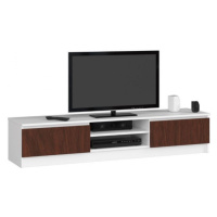 Stolík pod TV RTV K 160 CLP biely / wenge