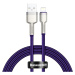 Kábel USB cable for Lightning Baseus Cafule, 2.4A, 1m (purple)