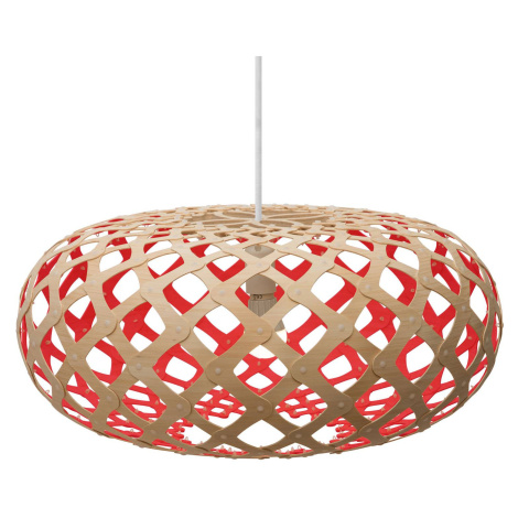 David trubridge Kina závesná lampa Ø 60cm bambusovo-červená