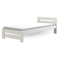 DL Jednolôžková drevená posteľ 90x200 Marika - biela