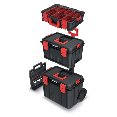 Sada kufrů na nářadí a organizéru MODIXX 53 x 35,5 x 82,5 cm černo-červená Prosperplast