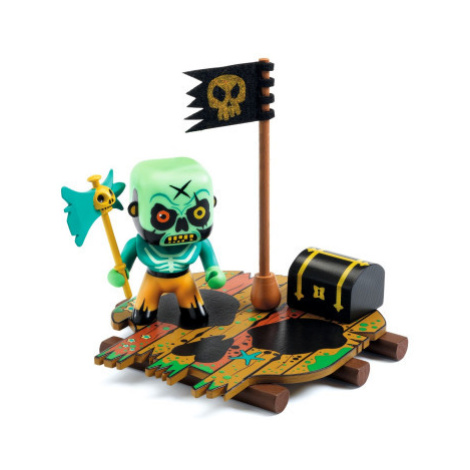 Arty Toys - pirát Skull s plťou a truhlicou DJECO