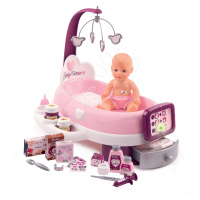 Opatrovateľské centrum elektronické Violette Baby Nurse Smoby s 30 cm cikajúcou bábikou a 24 dop