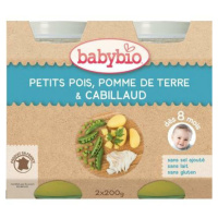 BABYBIO menu hrášok a zemiaky s islandskou treskou 2x200 g