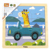 Puzzle na podstavci Viga 44629 9 dielikov - auto