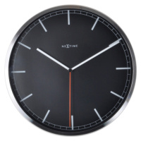 Nástenné hodiny 3071zw Nextime Company Black Stripe 35cm