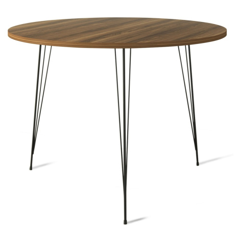 Okrúhly jedálenský stôl do obývacej izby Sandalf orech Kalune Design