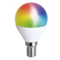 Solight LED SMART WIFI žárovka, miniglobe, 5W, E14, RGB, 400lm 8592718026578