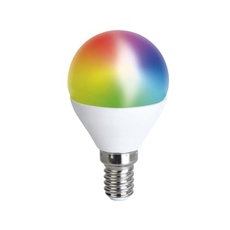 Solight LED SMART WIFI žárovka, miniglobe, 5W, E14, RGB, 400lm 8592718026578
