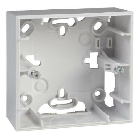 Škatula 1-násobná pre povrch.mont. 2M biela polárna Unica (Schneider)