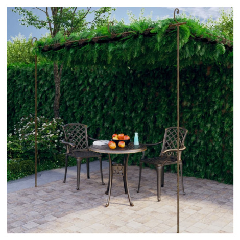 vidaXL Záhradná pergola, starožitná hnedá 4x3x2,5 m, železo