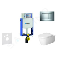 GEBERIT - Kombifix Modul na závesné WC s tlačidlom Sigma30, lesklý chróm/chróm mat + Duravit ME 