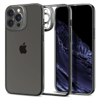 Apple iPhone 13 Pro, Silikónové puzdro s plastovým rámom, Spigen Optik Crystal, priehľadné/sivé