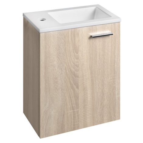 ZOJA skrinka s keramickým umývadlom 40x22 cm, dub platin 51049DP-01 AQUALINE