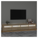 vidaXL TV skrinka s LED svetlami dub sonoma 240 x 35 x 40 cm