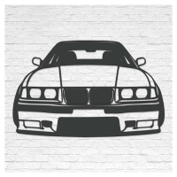 Drevený obraz na stenu - BMW E36, Antracitovo-šedá