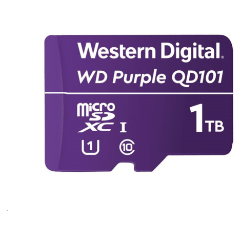 WD MicroSDXC karta 1TB Purple WDD100T1P0C Class 10 (R:100/W:60 MB/s)