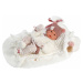 Llorens 63576 NEW BORN DIEVČATKO- realistická bábika bábätko s celovinylovým telom- 35 c