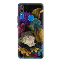Odolné silikónové puzdro iSaprio - Dark Flowers - Huawei P Smart Z