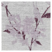 Bielo fialová záclona AMALIA na krúžkoch 140x250 cm