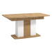 Rozkladací jedálenský stôl jett - dub artisan/biela