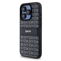 DKNY PU Leather Repeat Pattern Tonal Stripe Apple iPhone 15 Pro Max DKHCP15XPRTHSLK Black