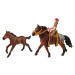 mamido sada 3 figúrok: kone a usadlosť, figúrka, kôň, žriebä, jazdec