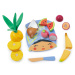 Drevená doska s tropickým ovocím Tropical Fruit Chopping Board Tender Leaf Toys s nožom na krája