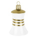 Súprava 3 sklenených vianočných ozdôb v tvare zvončeka v bielo-zlatej farbe Ego Dekor