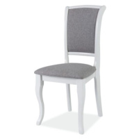 Sconto Jedálenská stolička SIGMN-SC biela/sivá