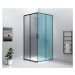 SIGMA SIMPLY BLACK sprchové dvere posuvné pre rohový vstup 900 mm, sklo Brick GS2490B