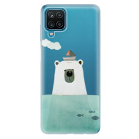 Odolné silikónové puzdro iSaprio - Bear With Boat - Samsung Galaxy A12