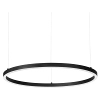 Ideal Lux LED závesná lampa Oracle Slim Ø 90 cm čierna 3 000 K