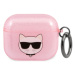 Silikónové puzdro Karl Lagerfeld na Apple Airpods 3 KLA3UCHGP Glitter Choupette Head ružové