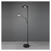LED stojacia lampa Barrie na čítanie, čierna