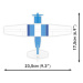 Cobi Cessna 172 Skyhawk-white-blue, 1:48, 162 k