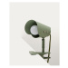 Zelená kovová stolová lampa s klipom (výška  16 cm) Jula – Kave Home